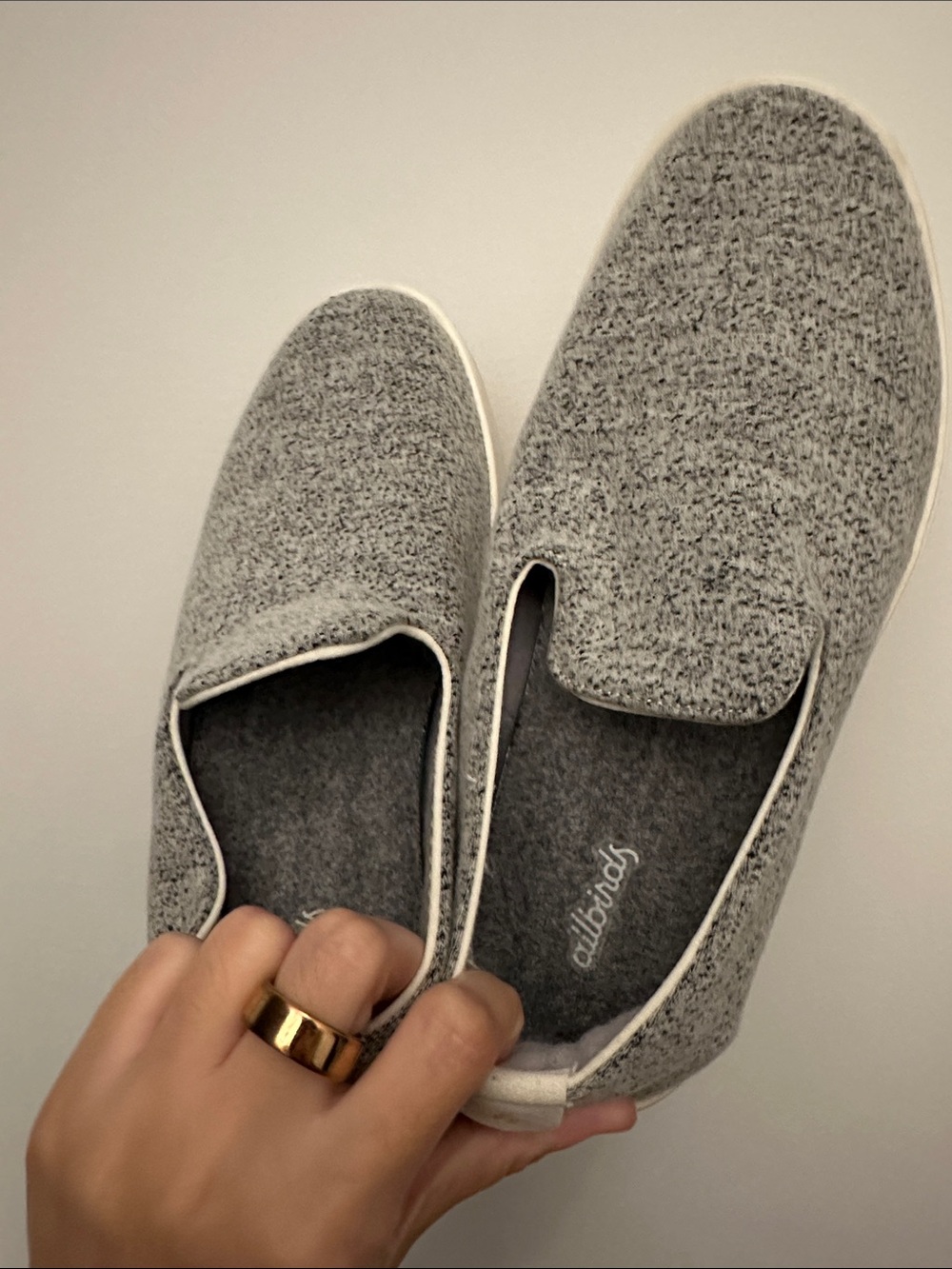 allbirds Men's Heather Grey cruiser Slip-On Wool Loafers